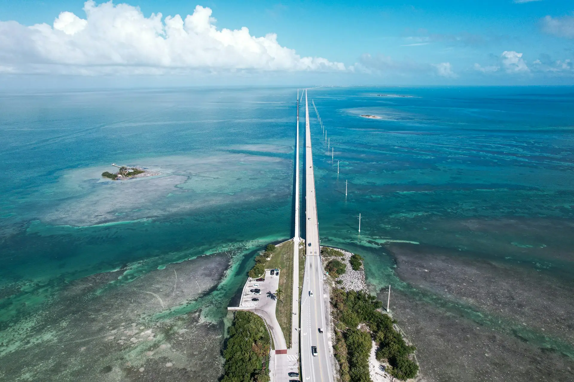 Luchtfoto van de Seven Mile Bridge, Marathon, Florida Keys — Miami-Dade