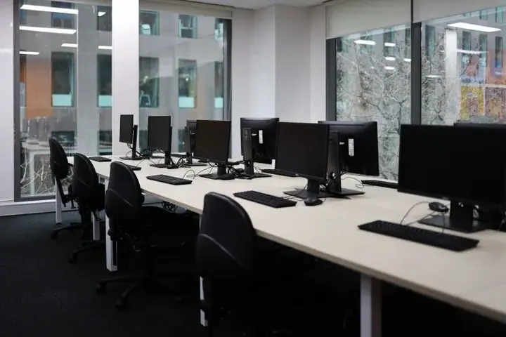 Classroom with computers