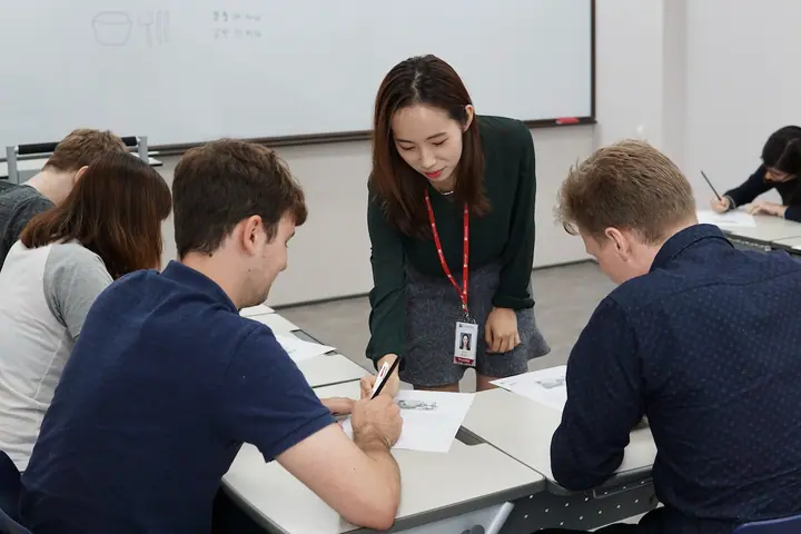 Studenten in de klas