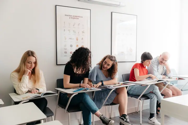 Studenten in de klas