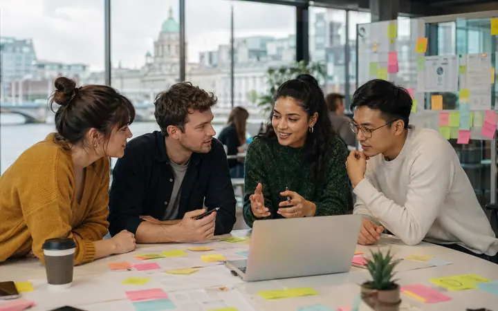 Samenwerkingsproject van studenten in een businessomgeving in Ierland