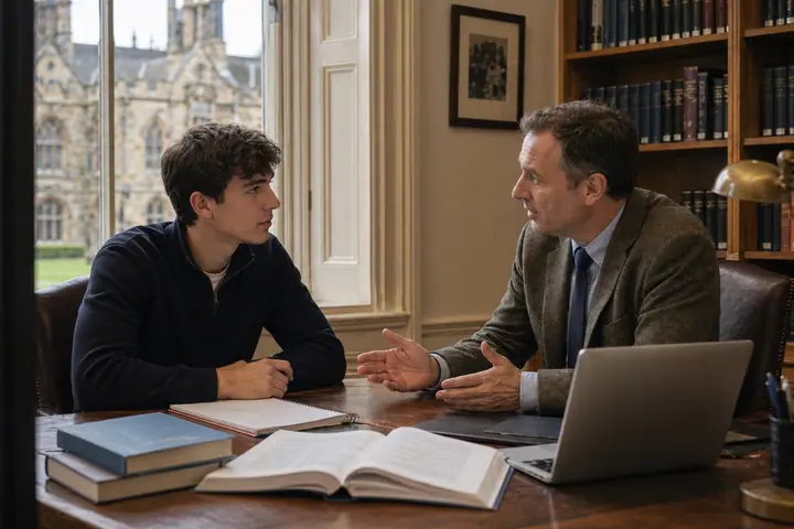 Persoonlijke academische begeleiding in een college in het Verenigd Koninkrijk