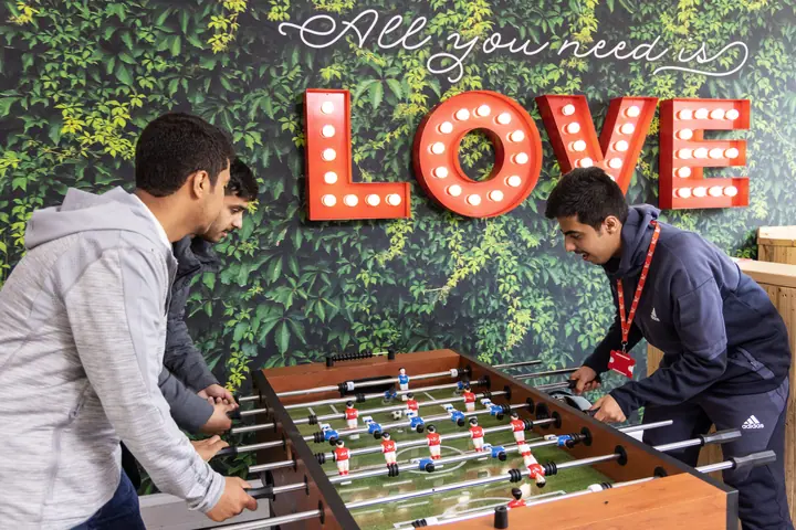 studenten tafelvoetbal