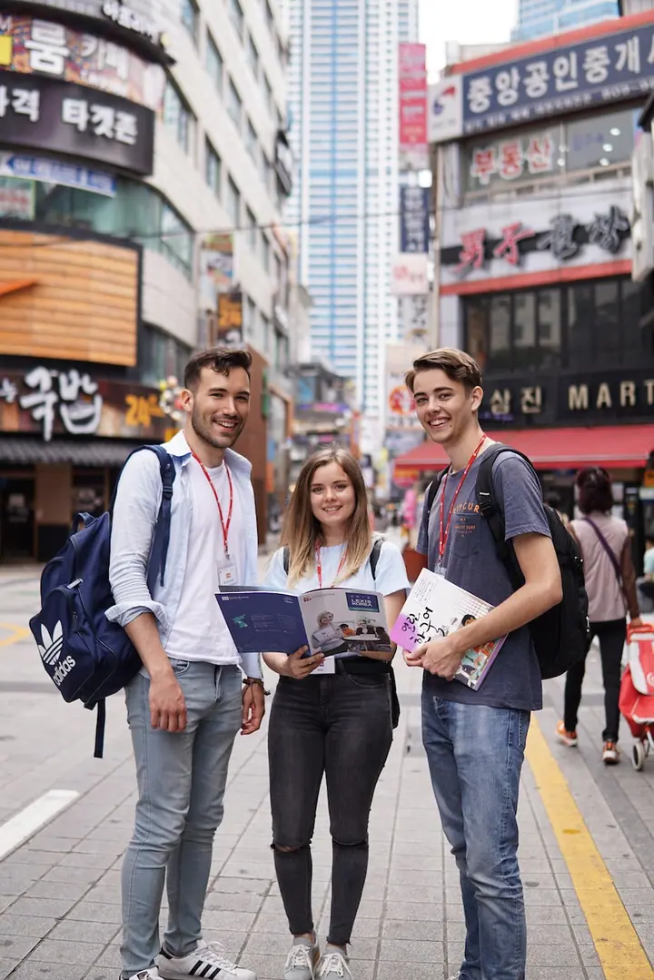 Studenten in Busan