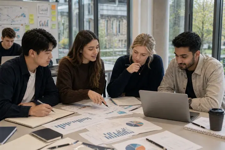 Studenci zagraniczni w wspólnym projekcie badawczym