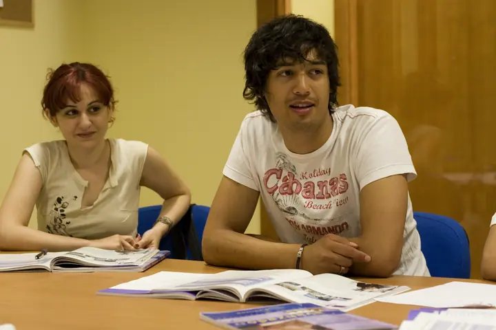 Studenten in de klas	