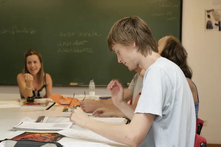 Studenten in de klas	