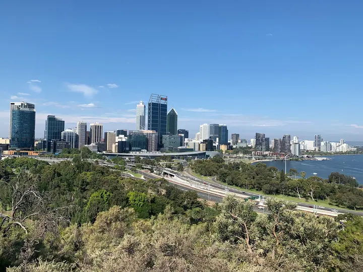zicht op Perth