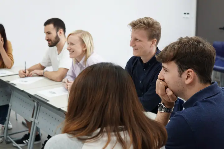 Studenten in de klas